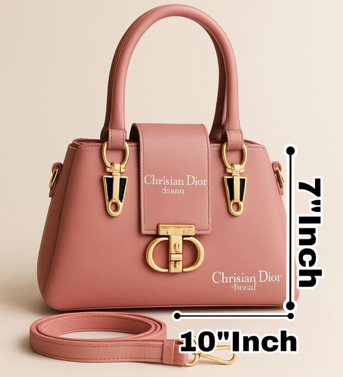 Christian Dior Brown Leather Handbag.