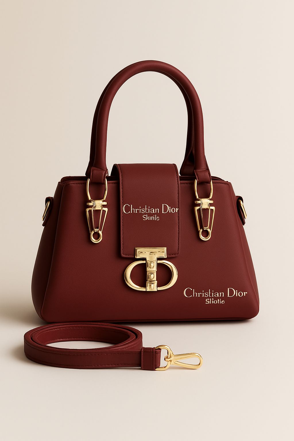 Christian Dior Brown Leather Handbag.