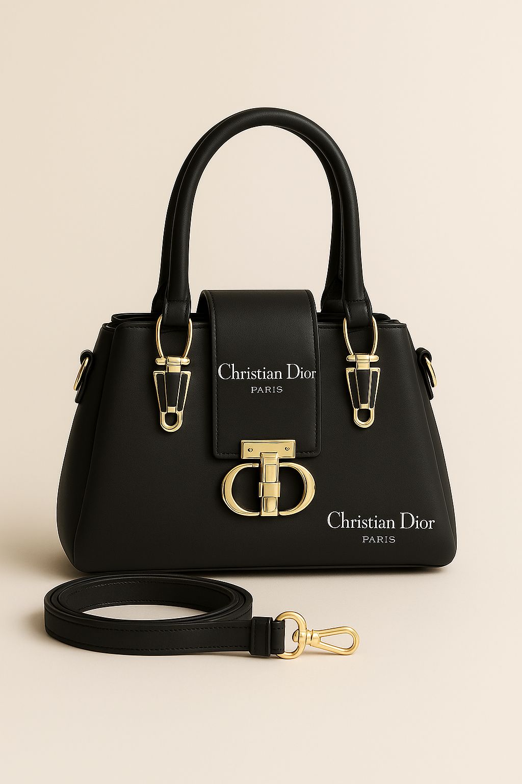 Christian Dior Brown Leather Handbag.