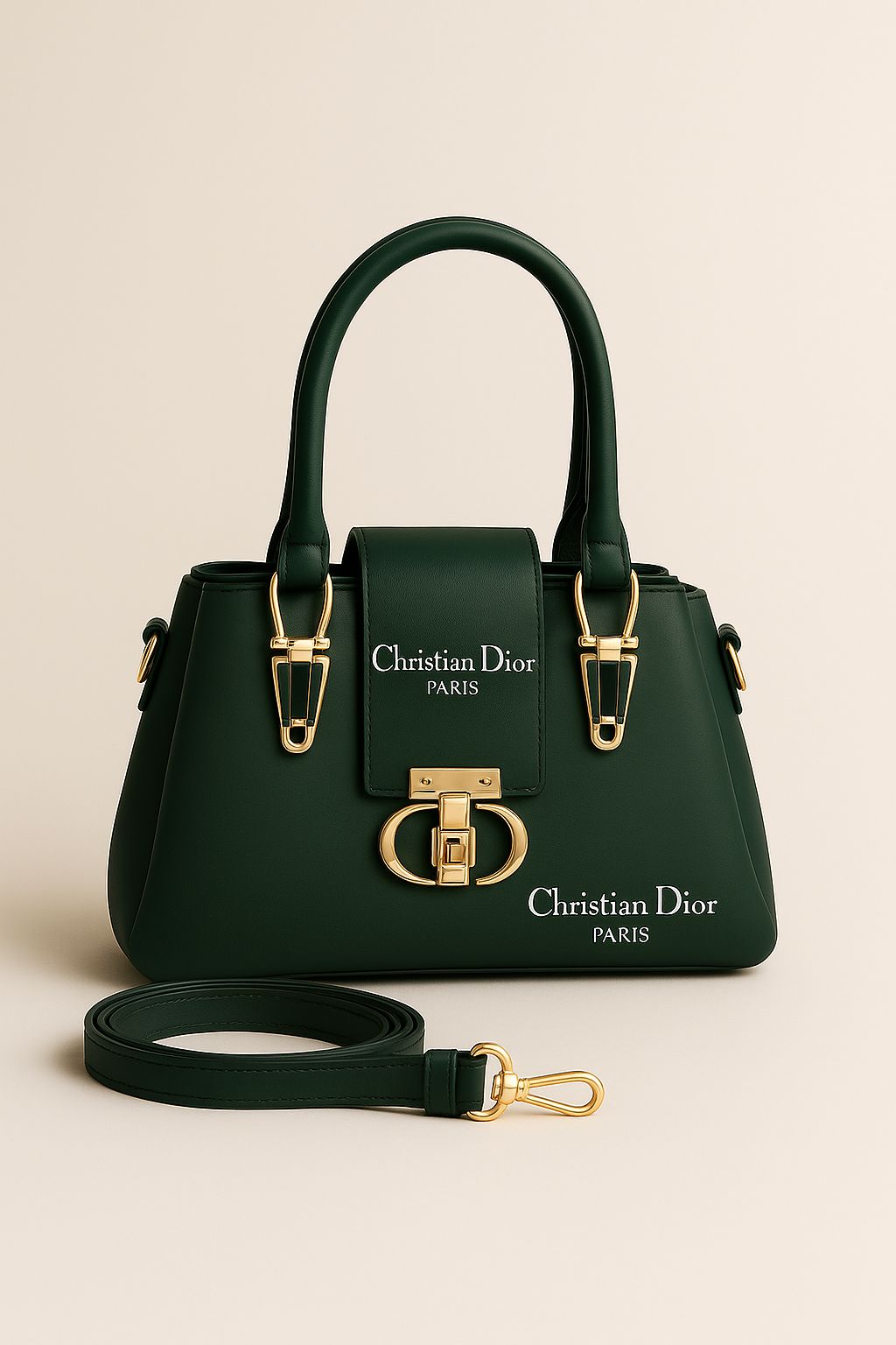 Christian Dior Brown Leather Handbag.