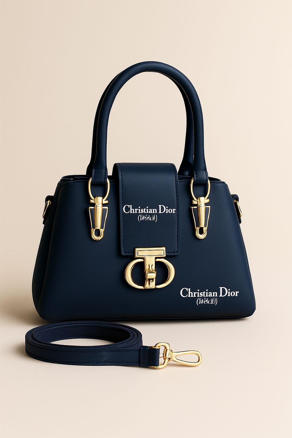 Christian Dior Brown Leather Handbag.
