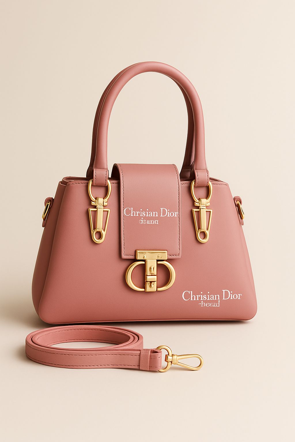 Christian Dior Brown Leather Handbag.