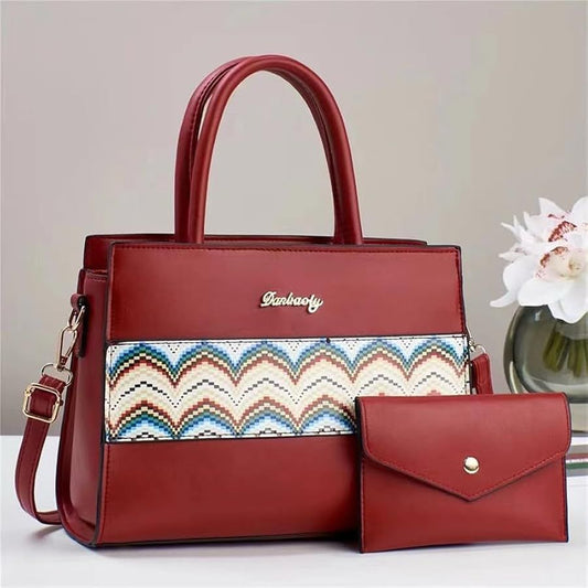 The handbag can be titled as the Danbaoly Women's Splicing Two-Pieceย Handbagย Set