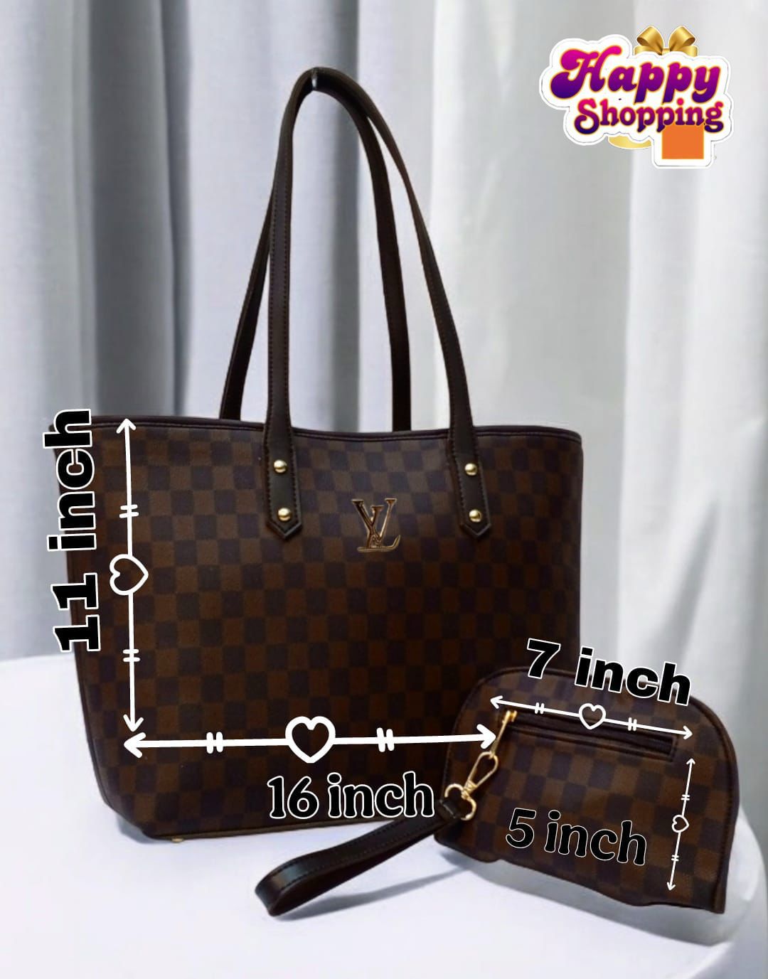 Master Quality Tote Bag 🎀Lv 2pc Tote bag For Girls .