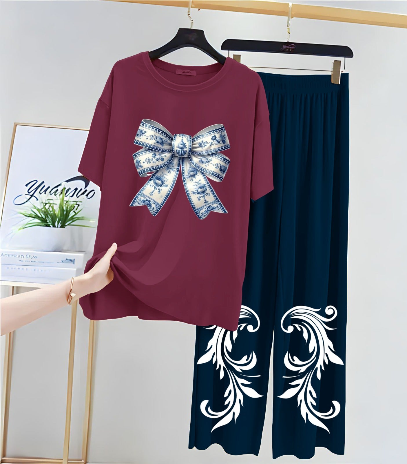 Printed Night Suits for Girls and Womens   New Cotton Jersey   New Night Suit With  Flapper For Women