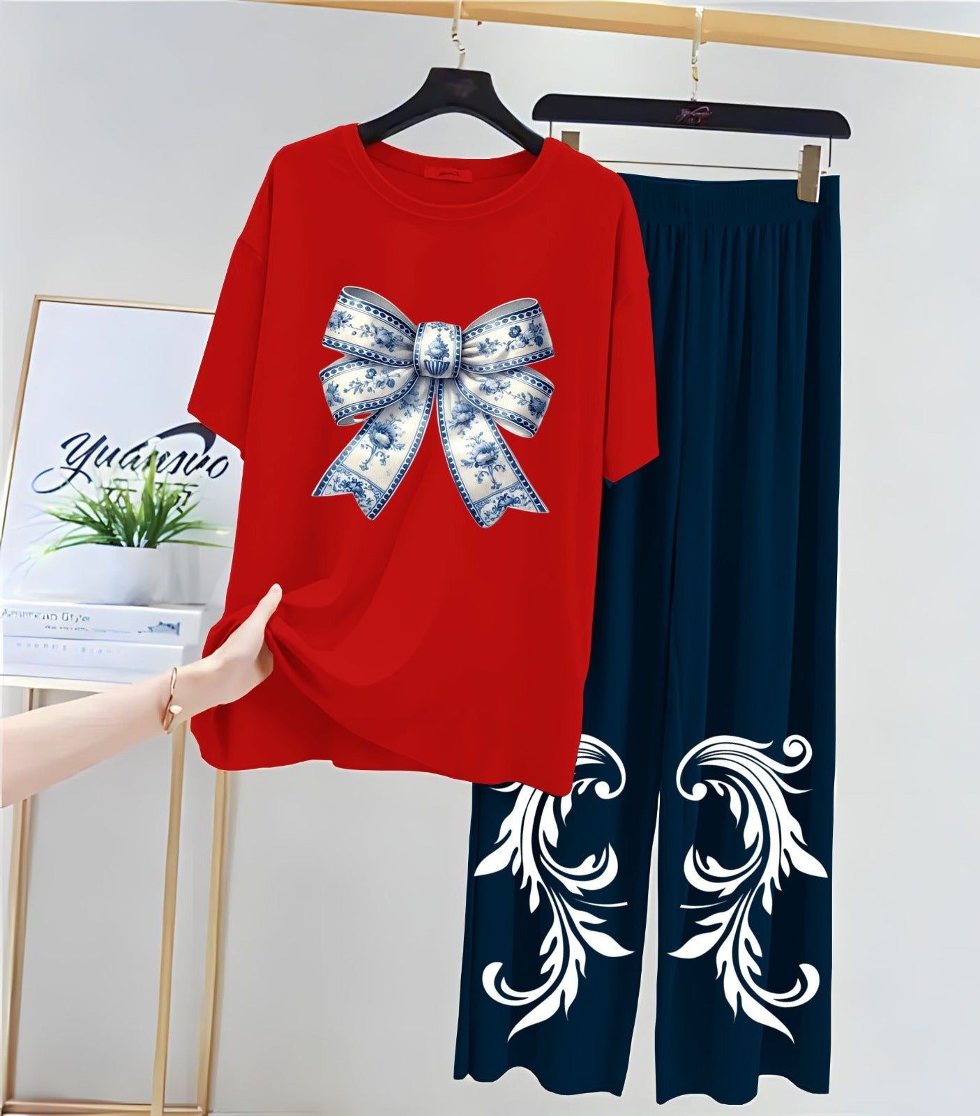 Printed Night Suits for Girls and Womens   New Cotton Jersey   New Night Suit With  Flapper For Women