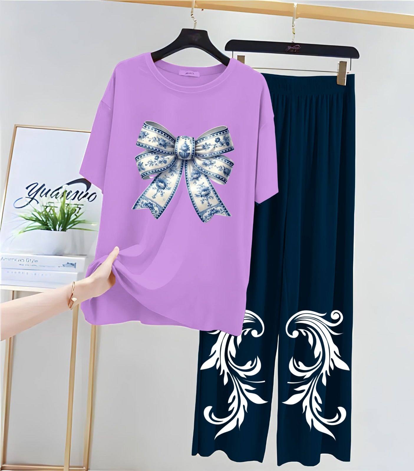 Printed Night Suits for Girls and Womens   New Cotton Jersey   New Night Suit With  Flapper For Women