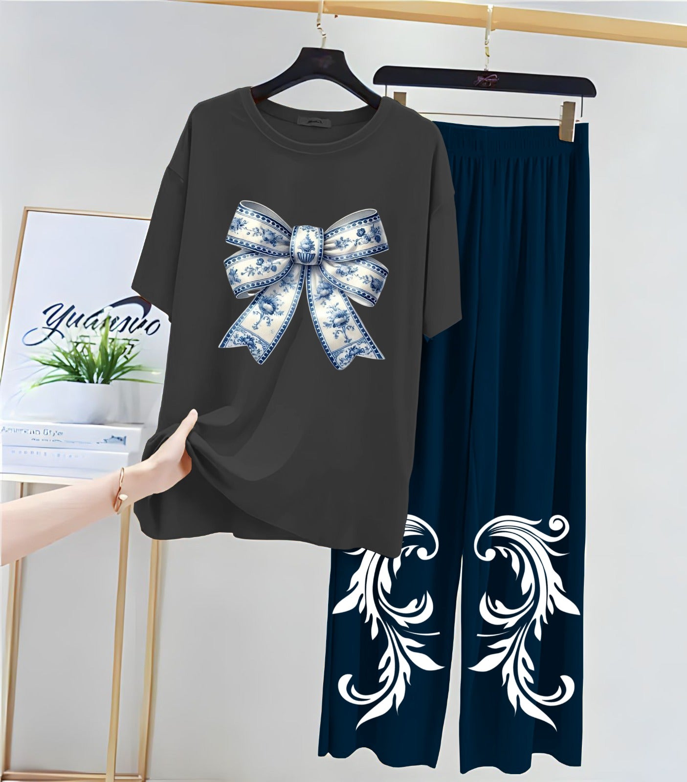 Printed Night Suits for Girls and Womens   New Cotton Jersey   New Night Suit With  Flapper For Women