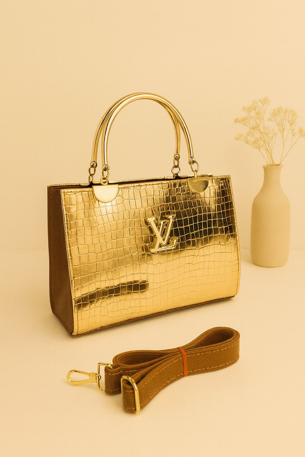 High Quality Croc Material With Long Belt
