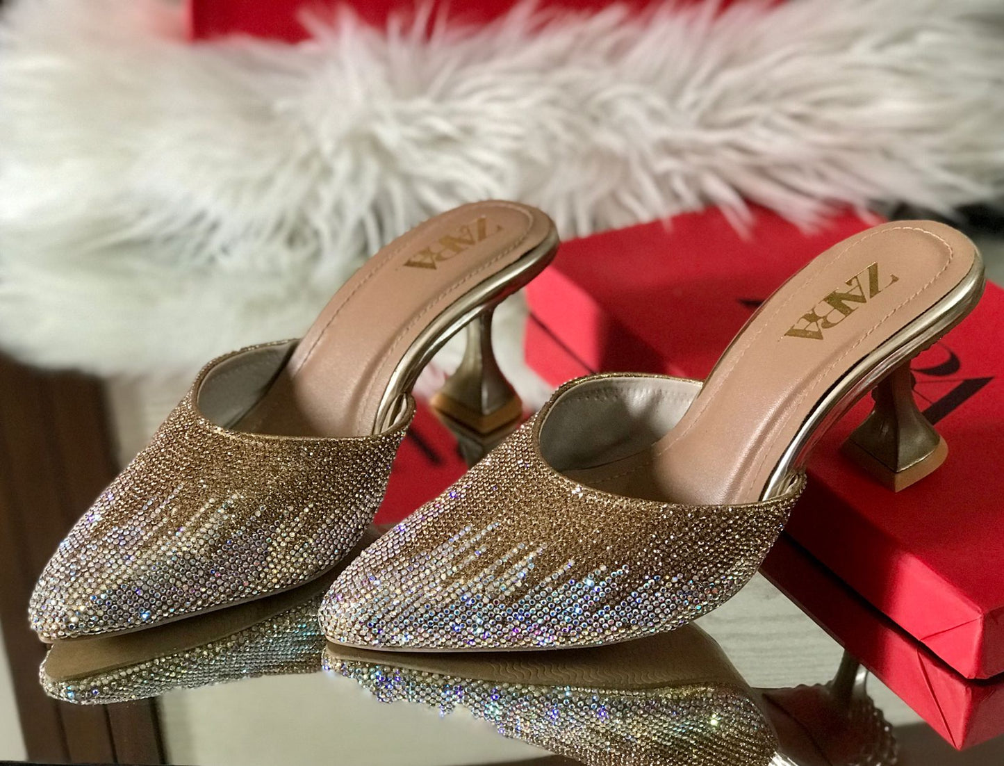 Women Heels - ZARA Stone heels