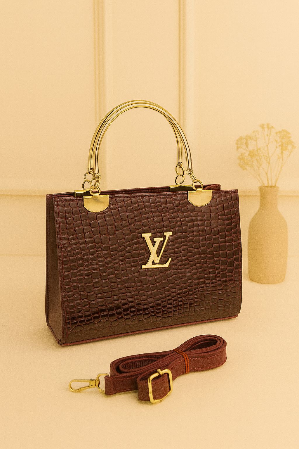 High Quality Croc Material With Long Belt