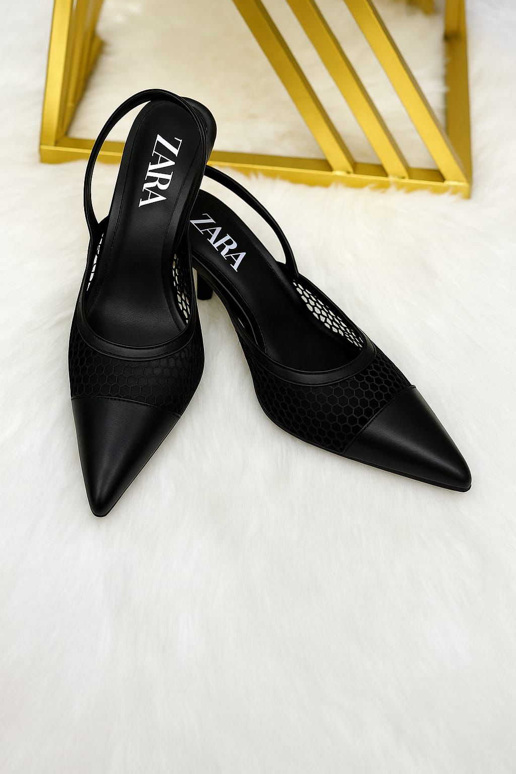 Women- Sandal   ZARA Pointed Toe Slingback Heel