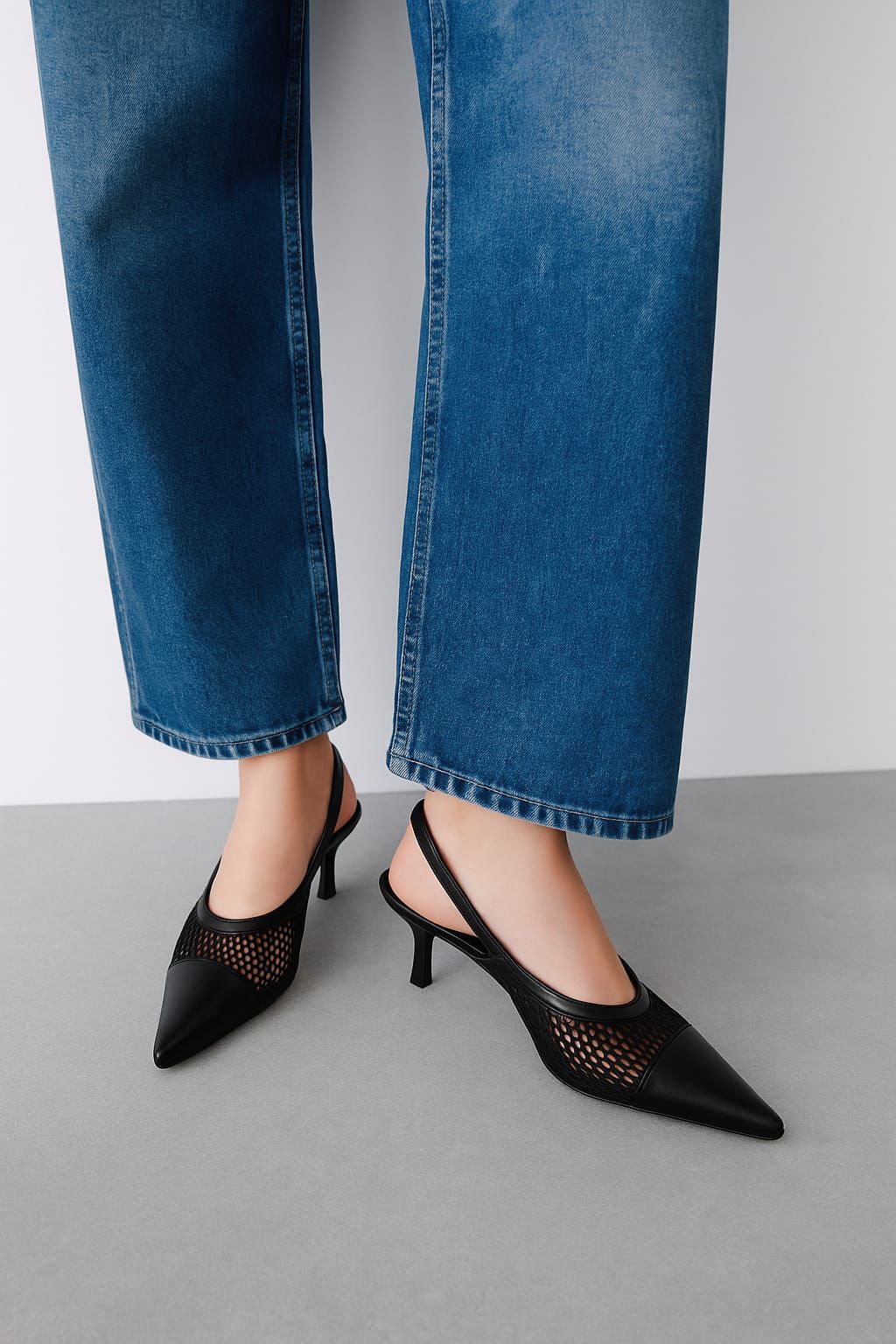 Women- Sandal   ZARA Pointed Toe Slingback Heel