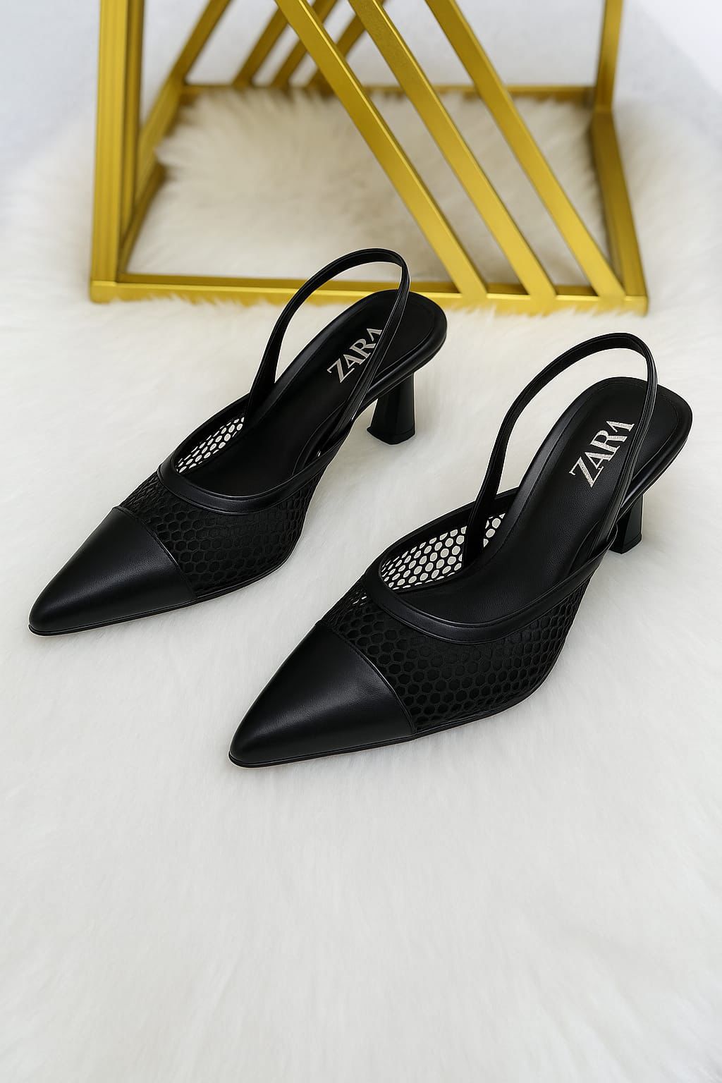 Women- Sandal   ZARA Pointed Toe Slingback Heel