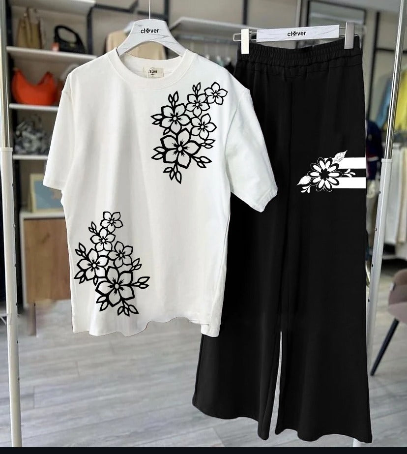 Women Night Suite - Flower Printed Night Suits for Girls and Womens.