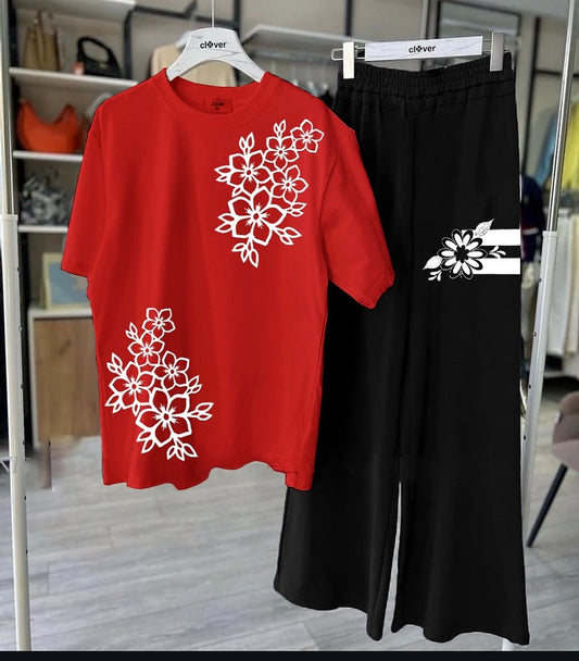 Women Night Suite - Flower Printed Night Suits for Girls and Womens.