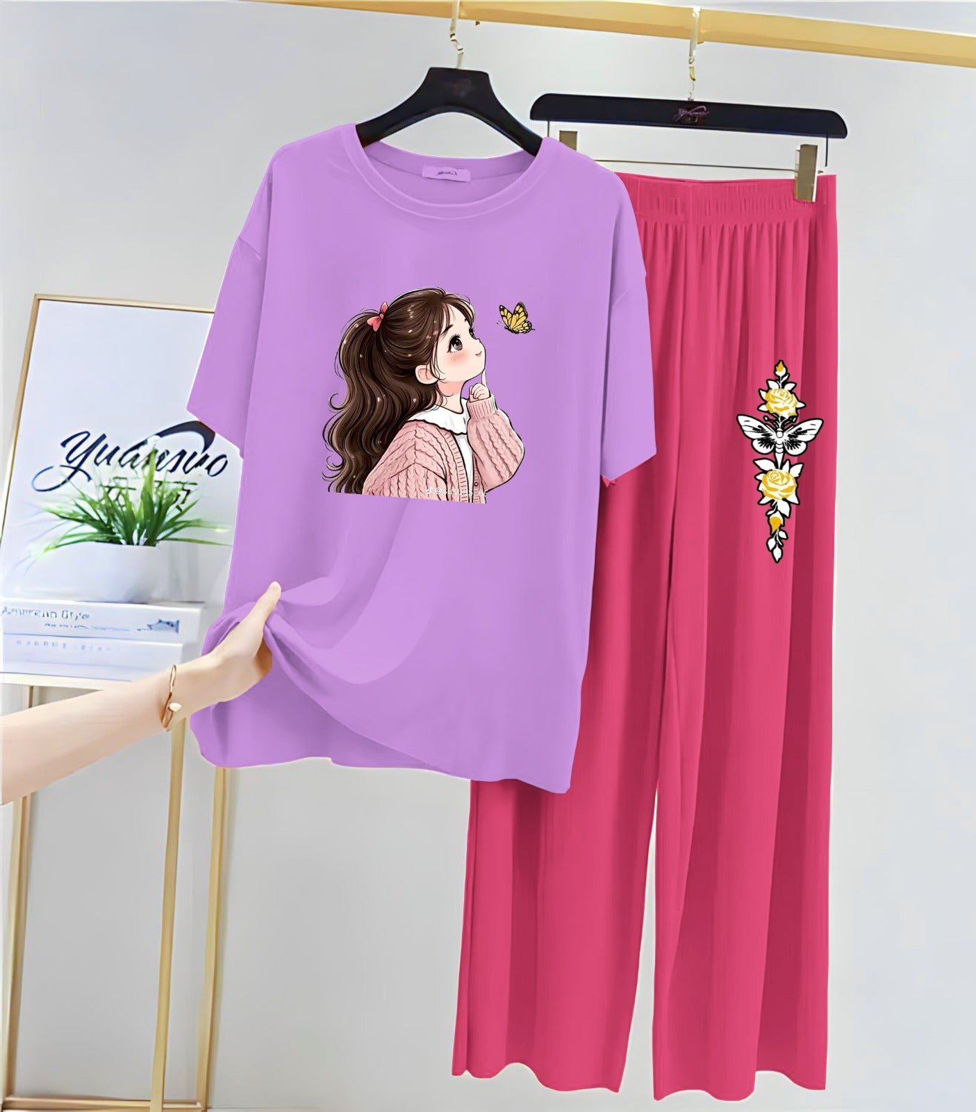 Printed Lounge Wear Night Suits for Girls and Womens