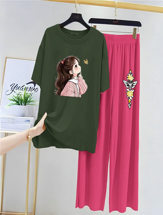 Printed Lounge Wear Night Suits for Girls and Womens