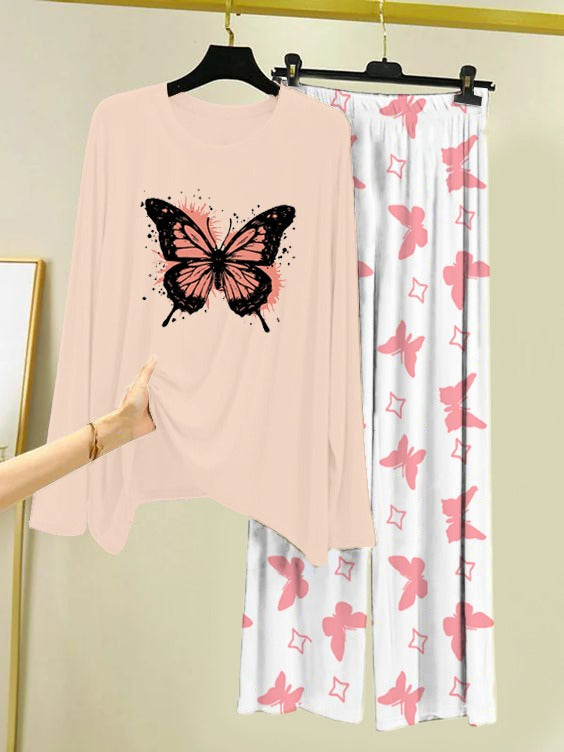 New Printed Night Suit With Trousers For Women.