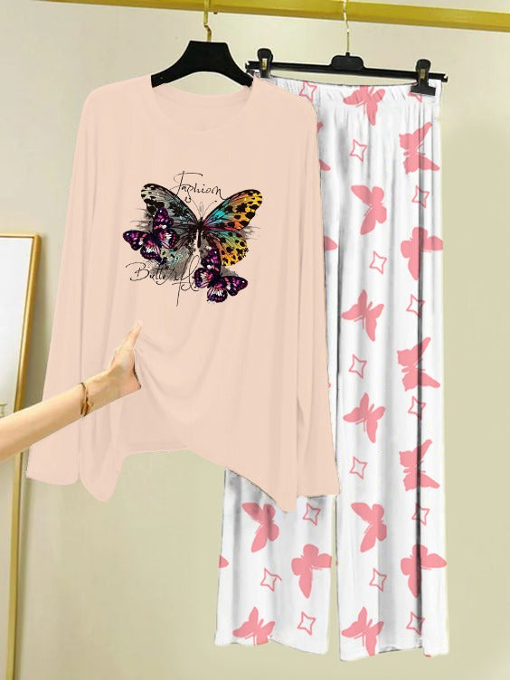 New Printed Night Suit With Trousers For Women.