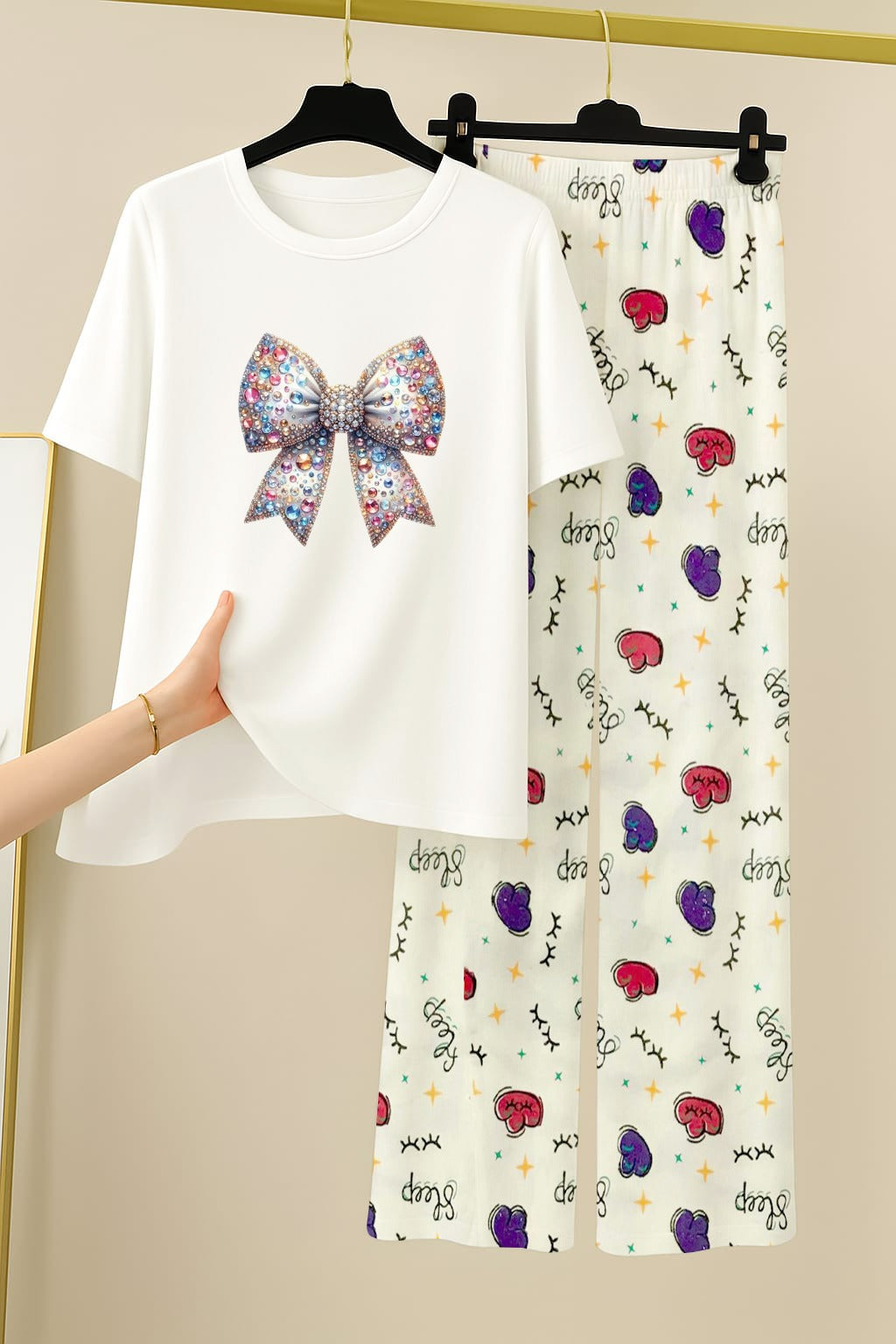 Printed night dress  lounge Wear For Girls and Womens