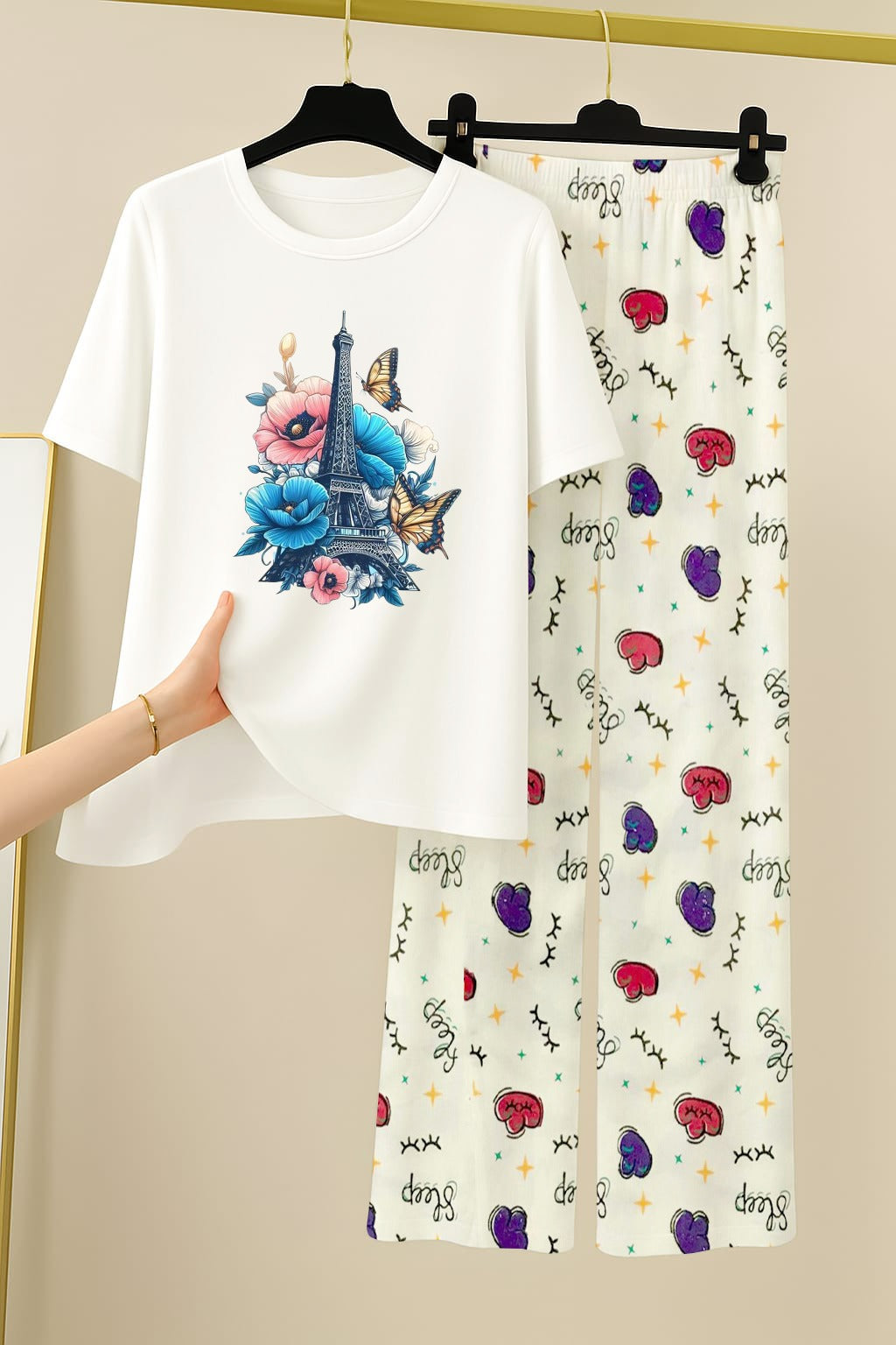 Printed night dress  lounge Wear For Girls and Womens