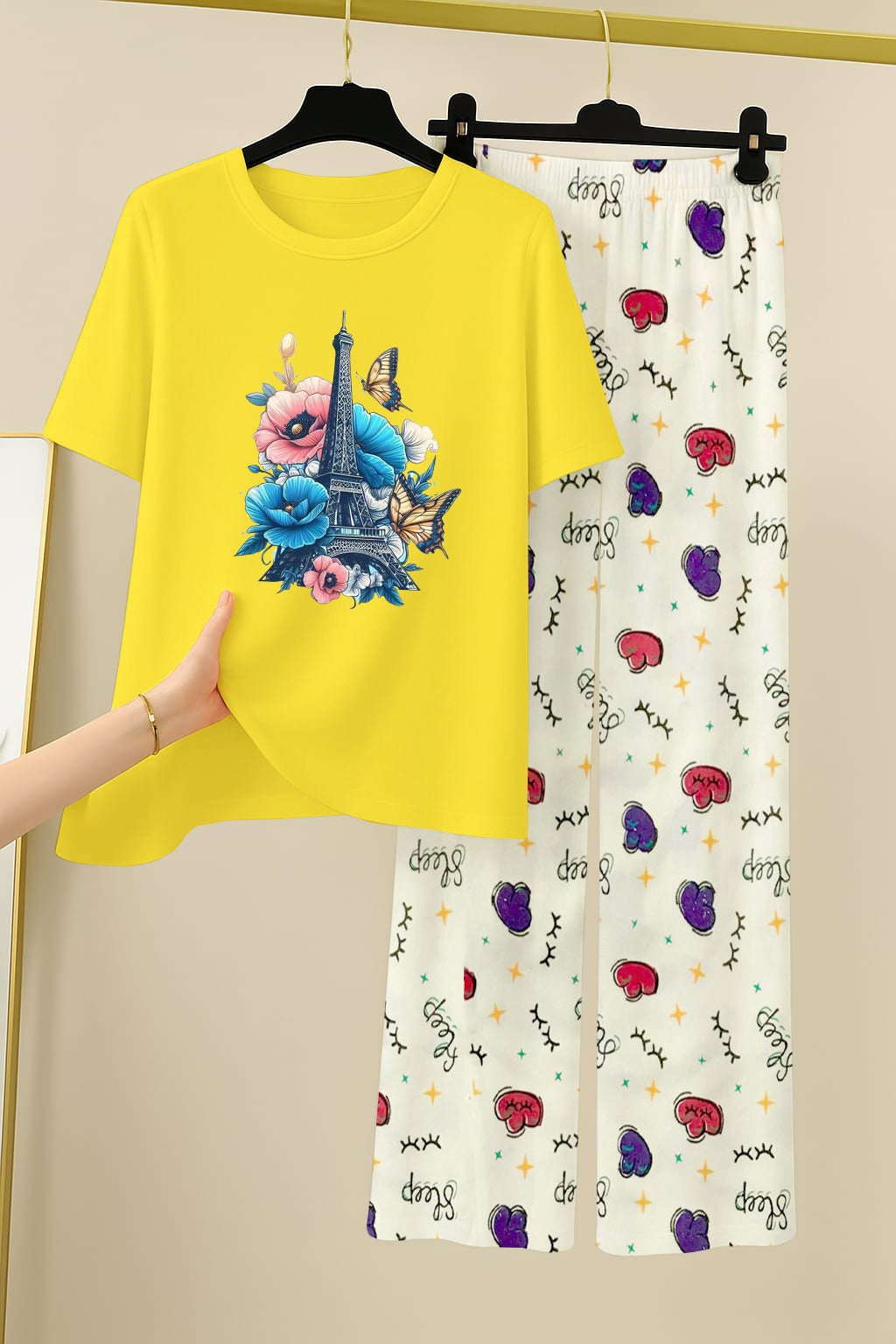 Printed night dress  lounge Wear For Girls and Womens