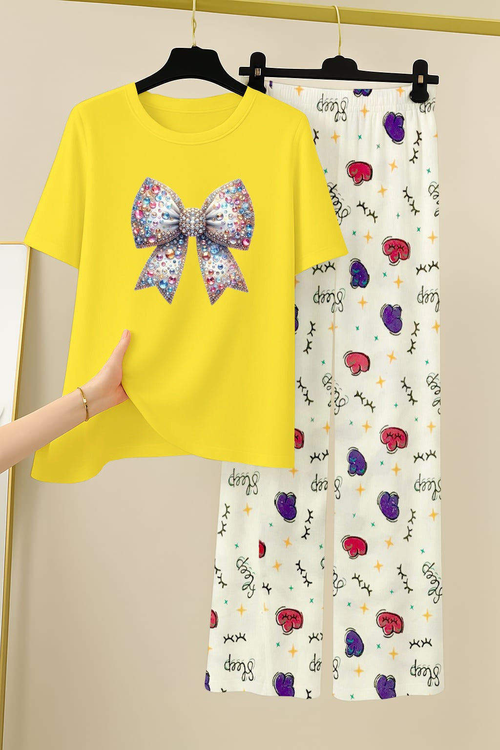 Printed night dress  lounge Wear For Girls and Womens