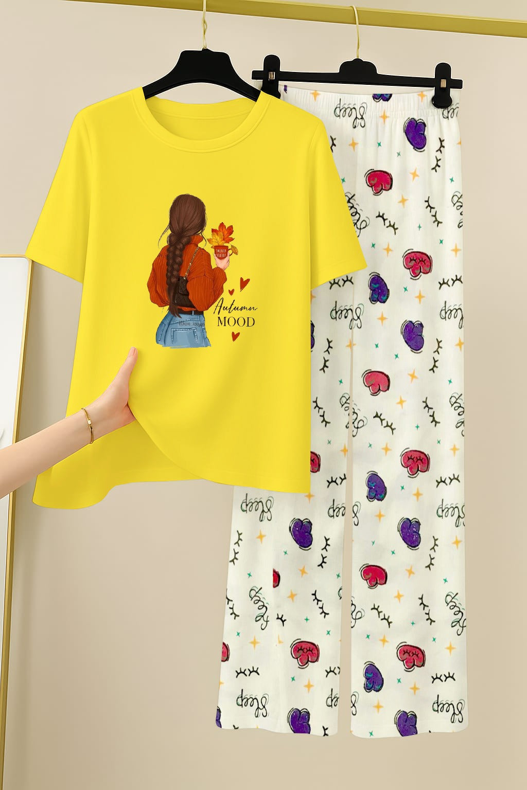 Printed night dress  lounge Wear For Girls and Womens