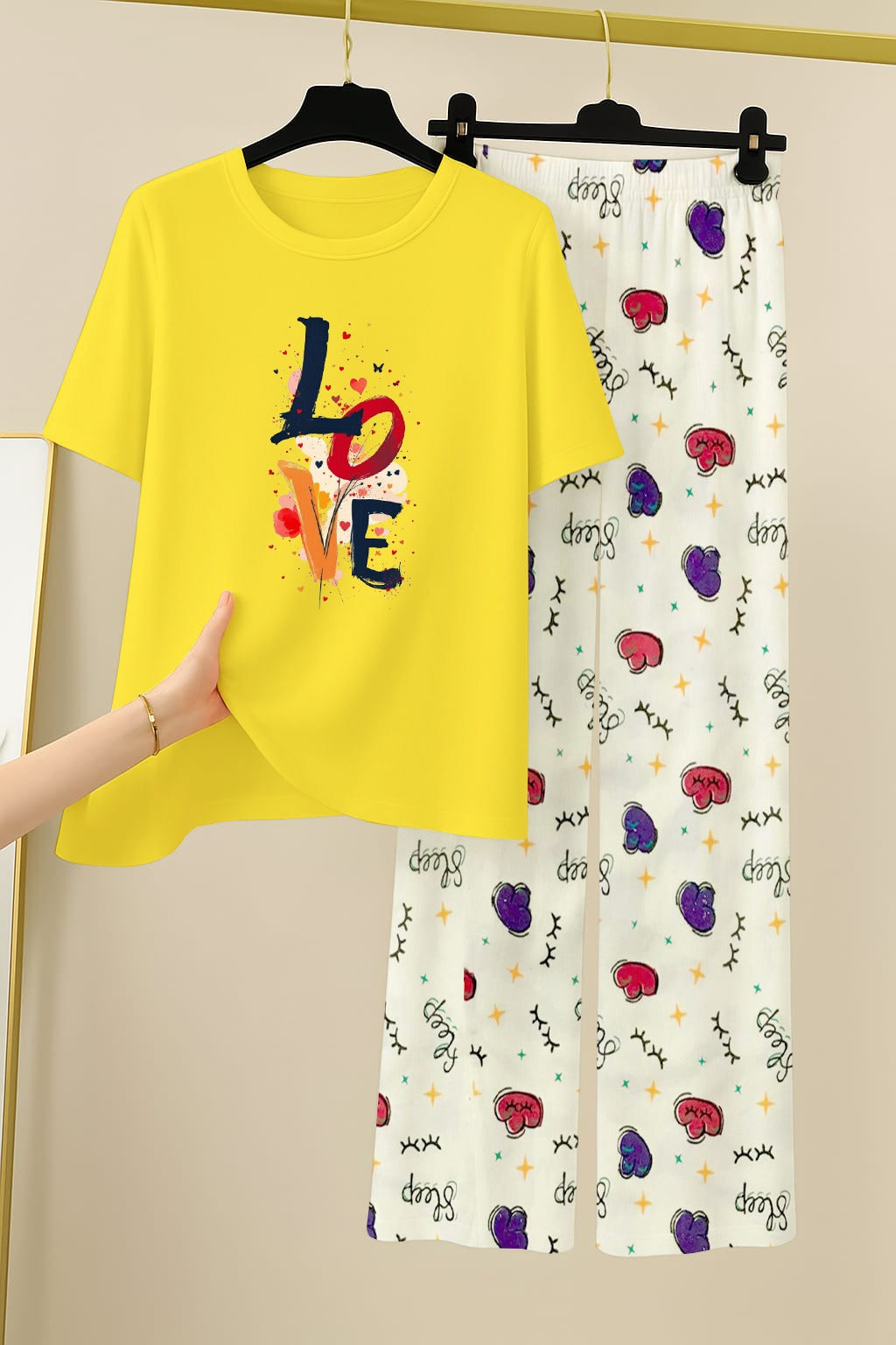 Printed night dress  lounge Wear For Girls and Womens