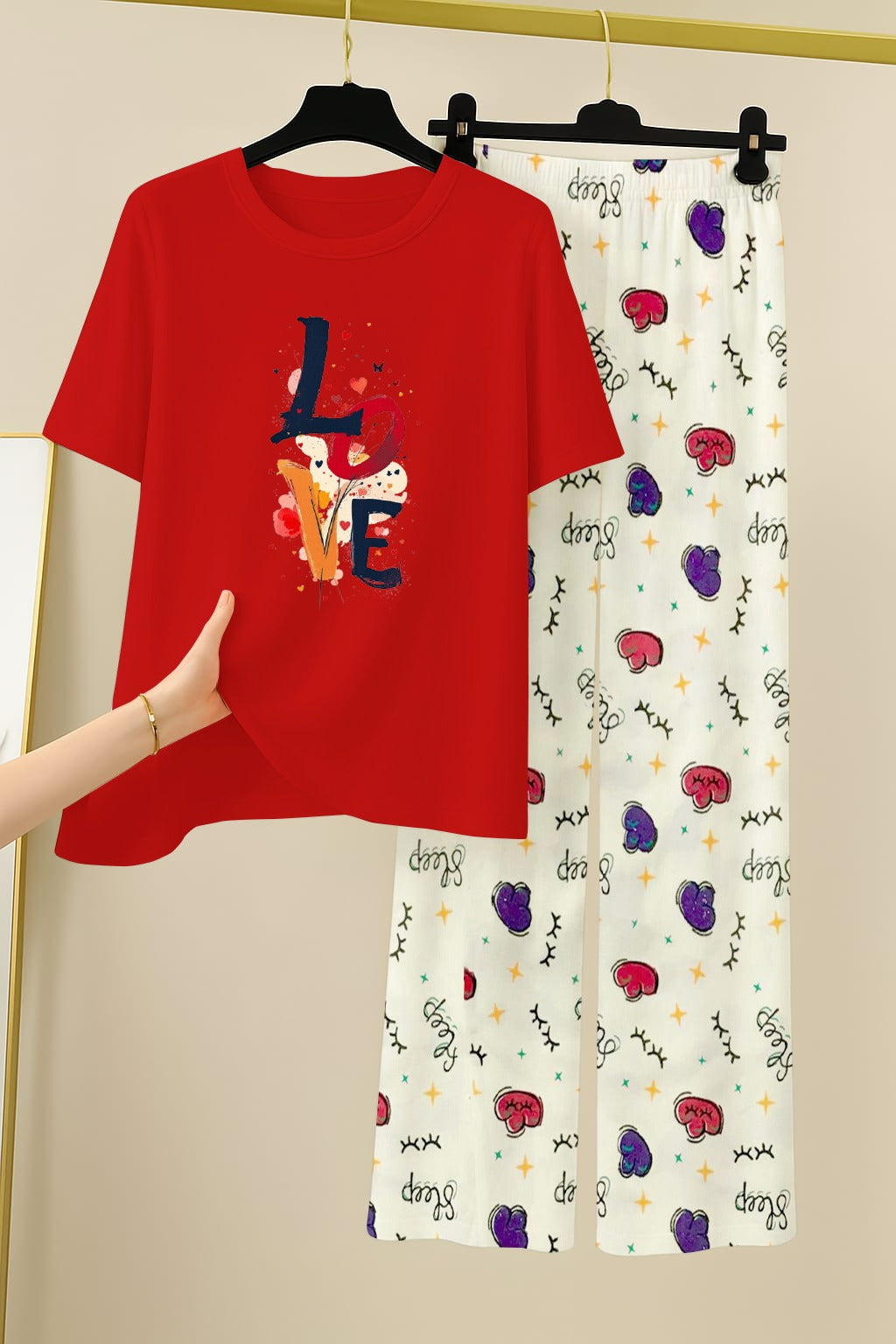 Printed night dress  lounge Wear For Girls and Womens