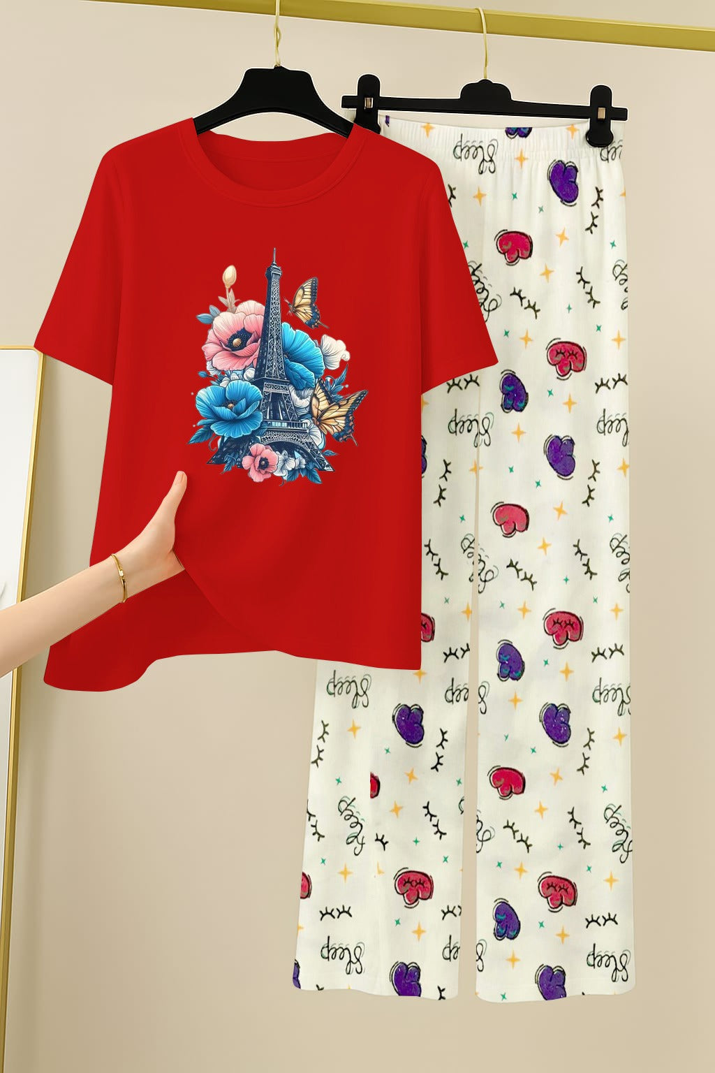 Printed night dress  lounge Wear For Girls and Womens