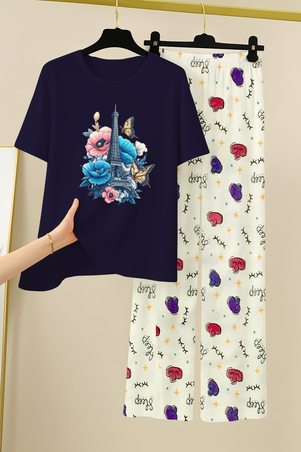 Printed night dress  lounge Wear For Girls and Womens