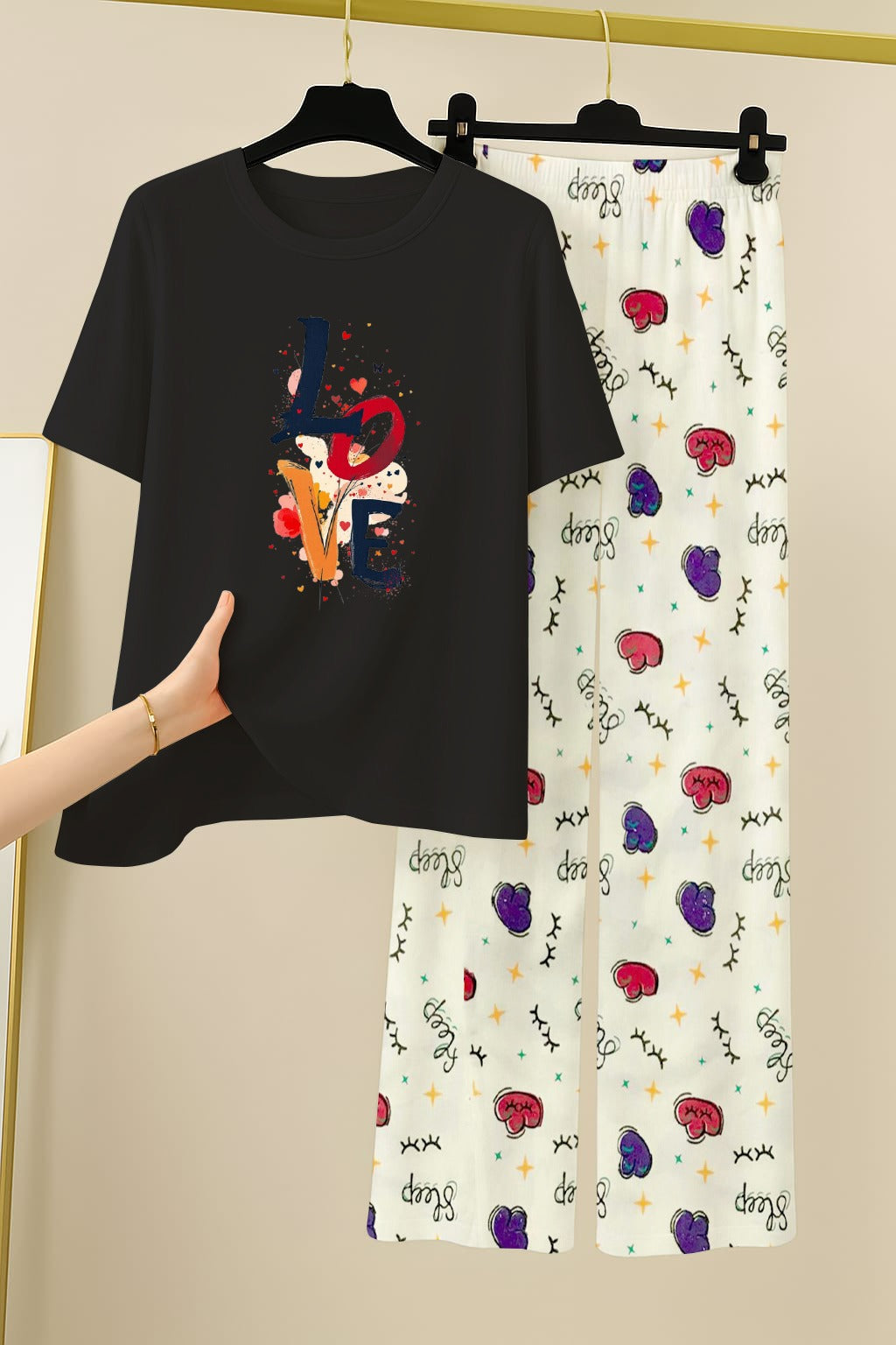 Printed night dress  lounge Wear For Girls and Womens