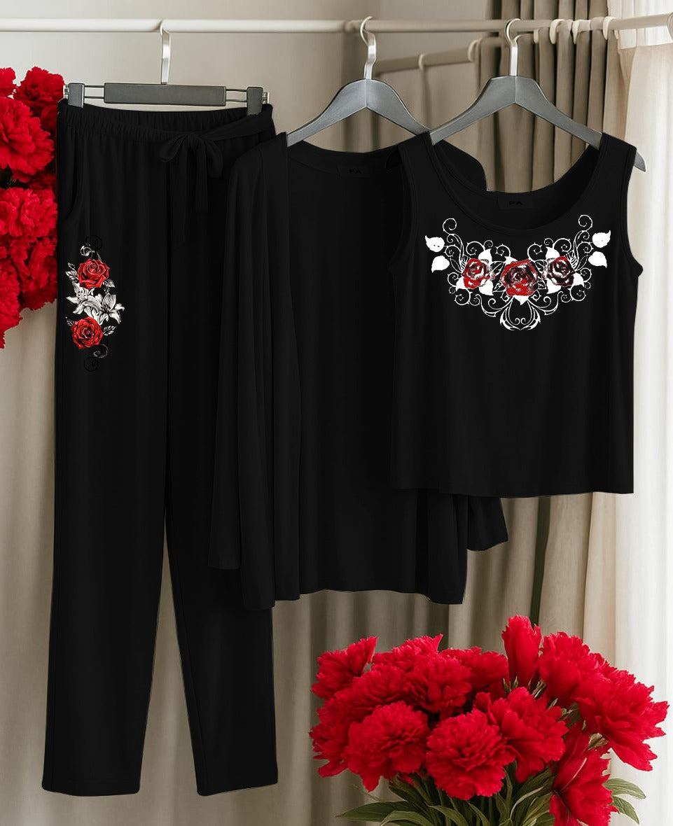 3 pc Night Suit Printed