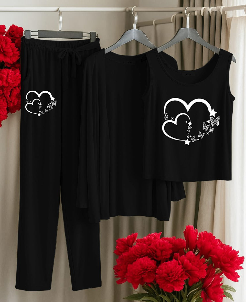 3 pc Night Suit Printed