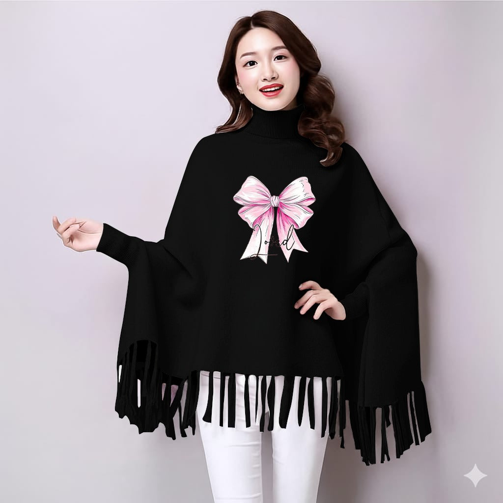 Winter collection🥶🥶  Printed poncho for women