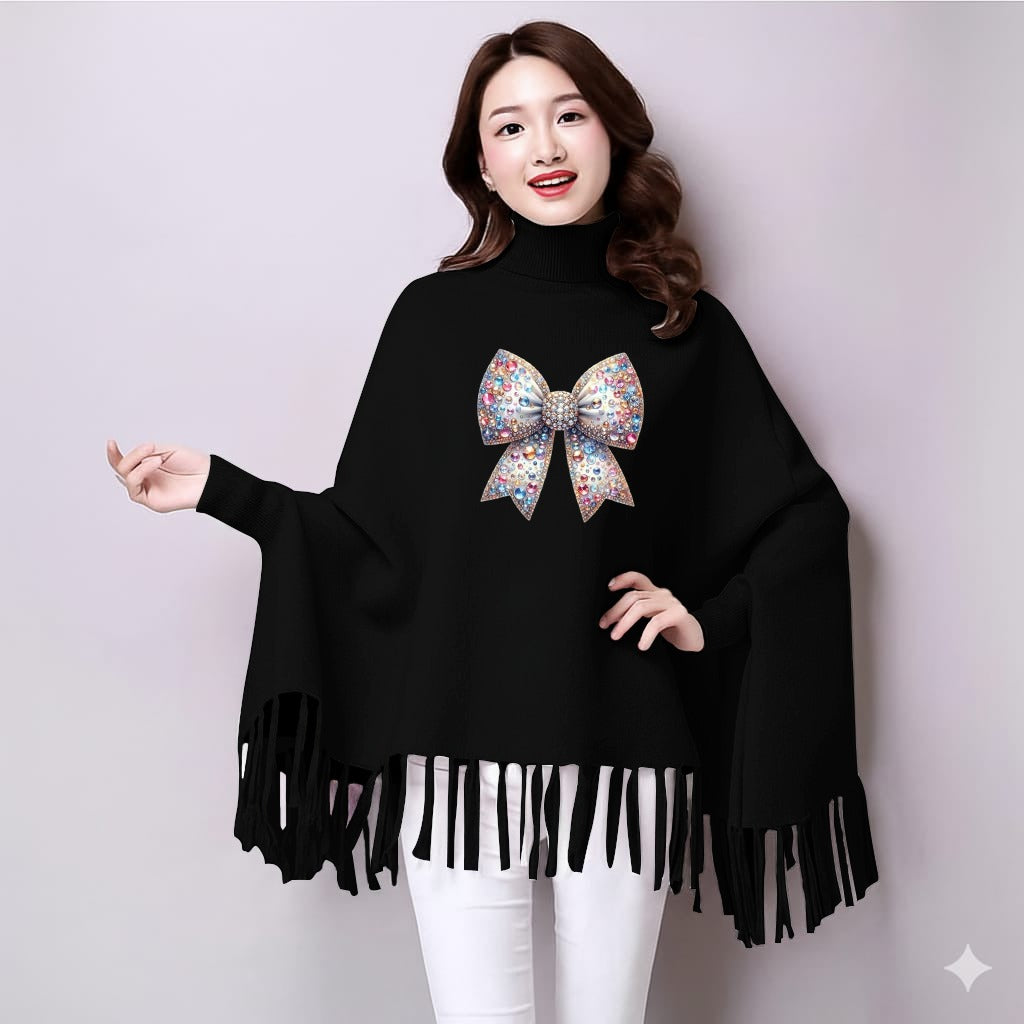 Winter collection🥶🥶  Printed poncho for women