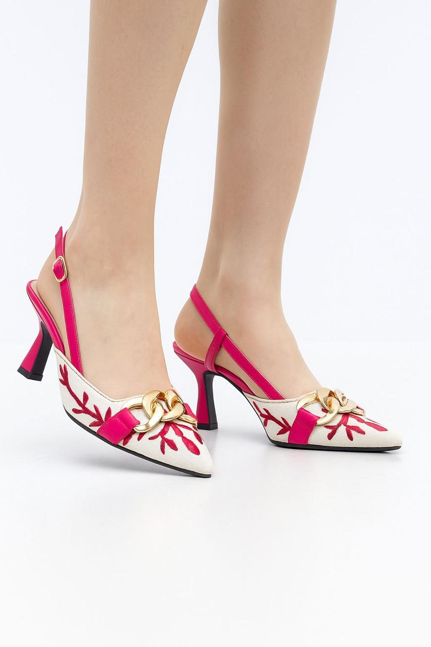 ZARA EMBROIDERED HEELS