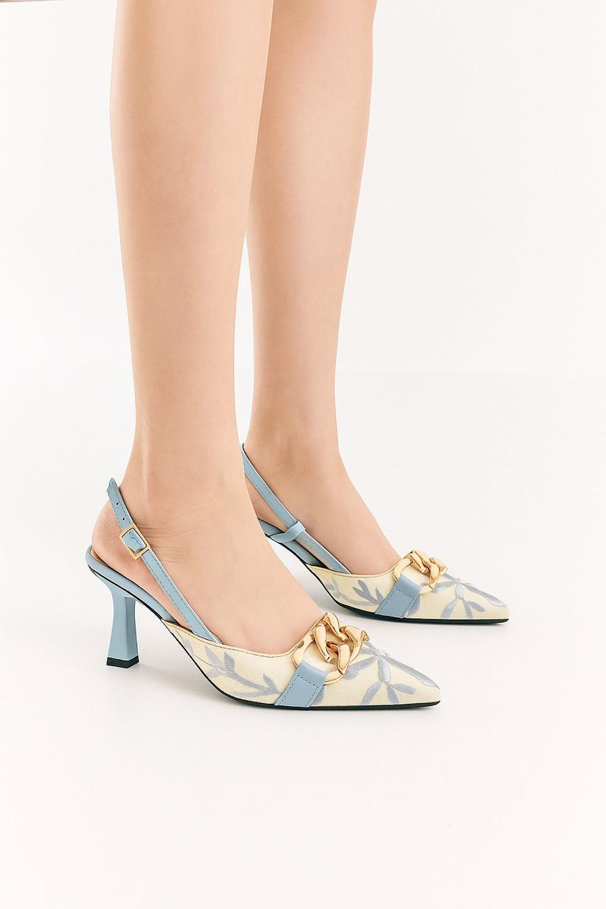 ZARA EMBROIDERED HEELS