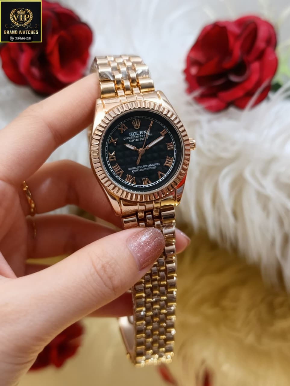 ROLEX GIRL'S BRASS CHAIN WATCH ⌚  ROLEX GIRL'S BRASS CHAIN WATCH ⌚  GOOD LOOKING ROLEX DIAL⬅ MASTER STEEL LOCK ⬅ GOOD LOOKING ROLEX DIAL⬅ MASTER STEEL LOCK ⬅