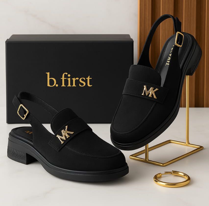 Comfort Heel Shoes 🎀 MK Brand High Quality Shoes For Girls 🎀 Mustard : 6-7-8-9-10-11  Black : 6-7-8-9