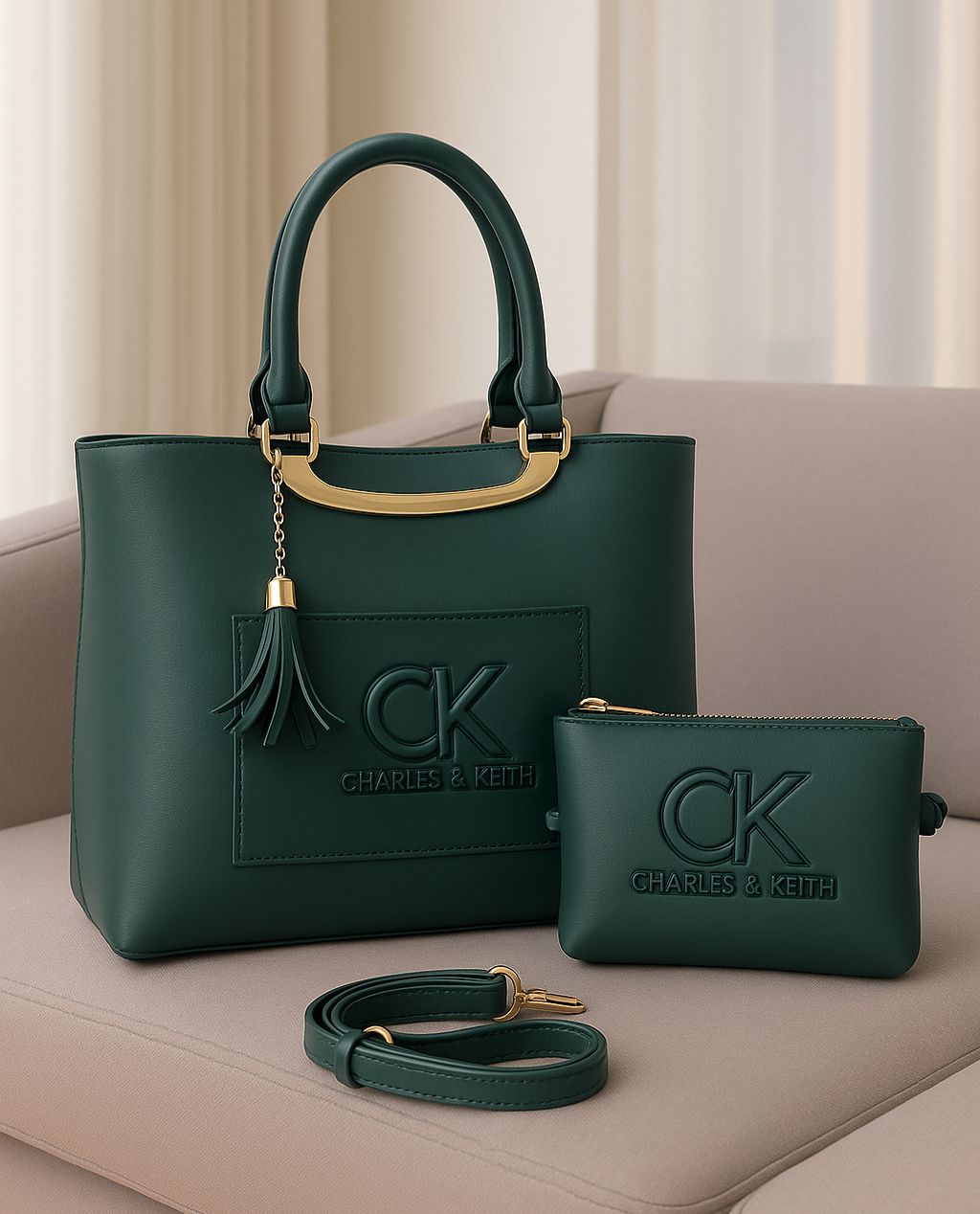 Big Size 2 zipper bag AAA Quality