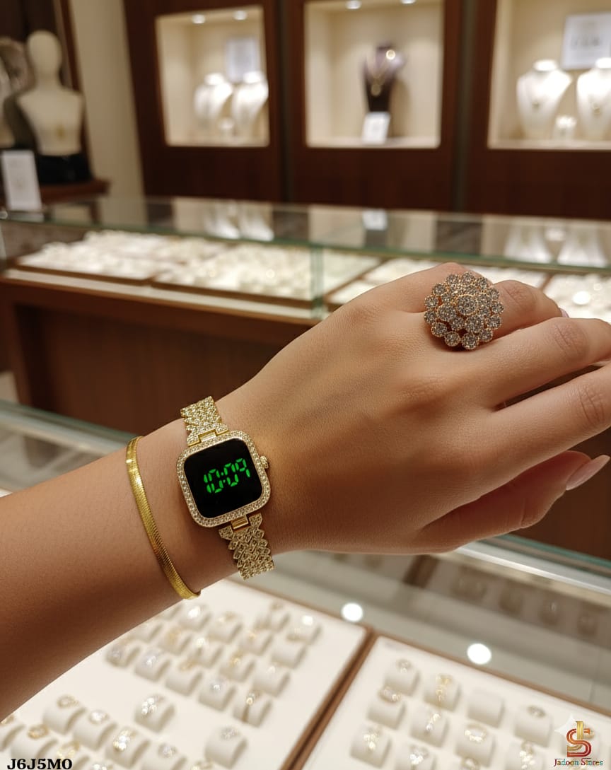 Exclusive Budget Deal🔥🔥  *_💎 Fancy Beautifull 3Pc Deal Watch+Bracelet With Ring For Her 👰🏼♀👩🏼💼_*