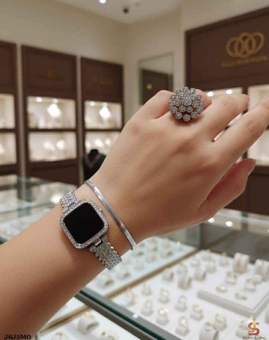 Exclusive Budget Deal🔥🔥  *_💎 Fancy Beautifull 3Pc Deal Watch+Bracelet With Ring For Her 👰🏼♀👩🏼💼_*