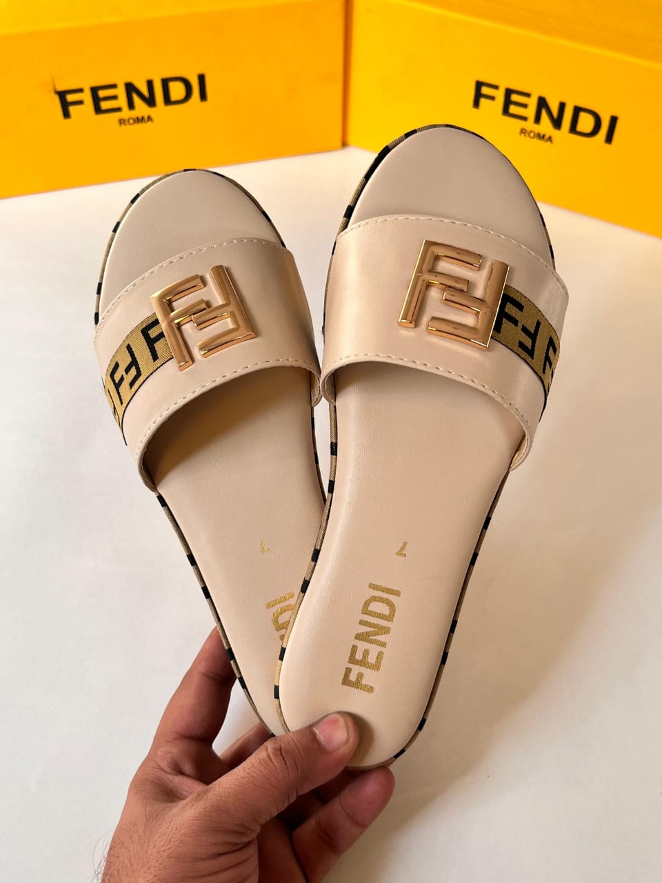 FENDI 1 INCH SLIDES SOFT PADDED