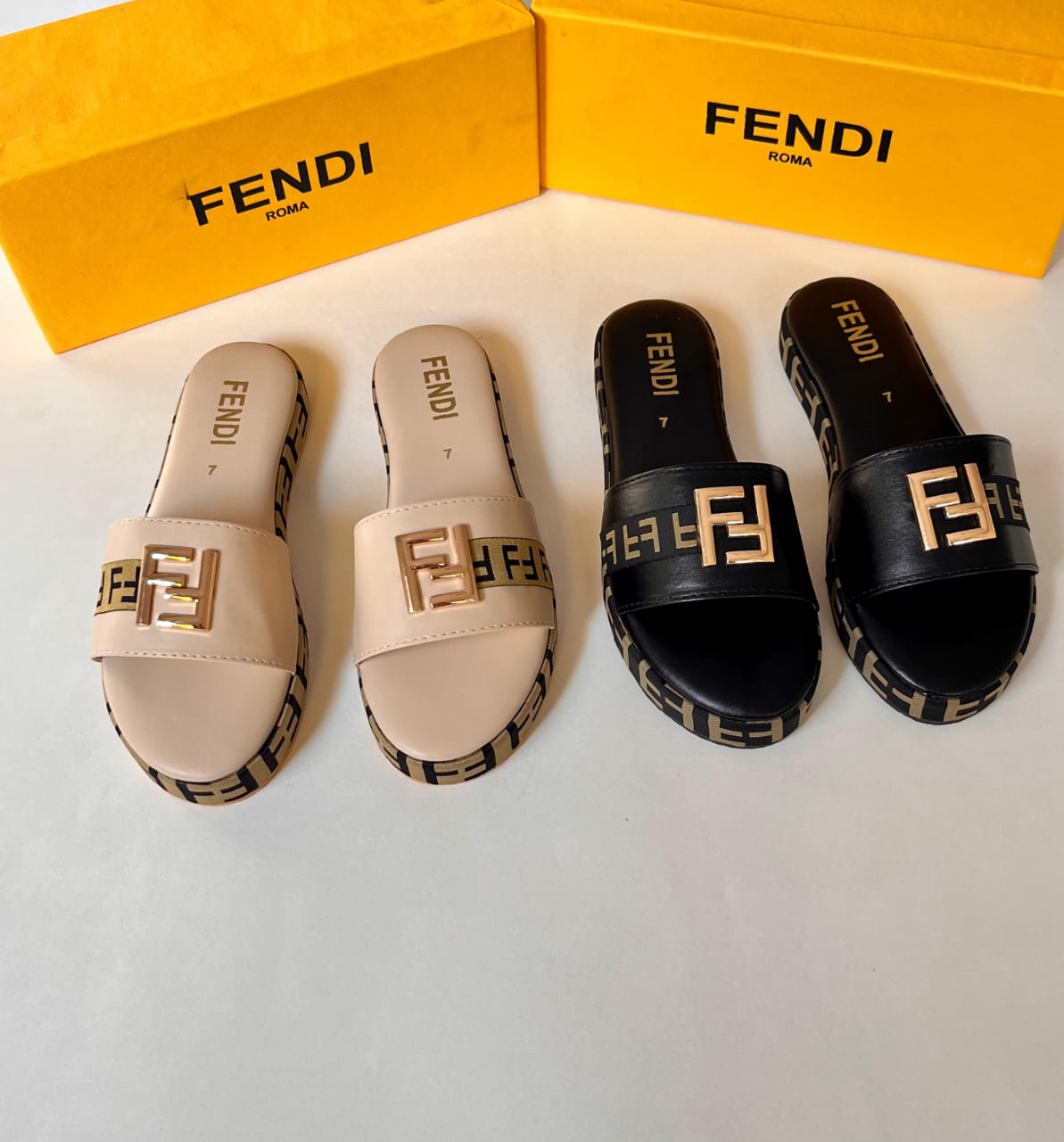 FENDI 1 INCH SLIDES SOFT PADDED