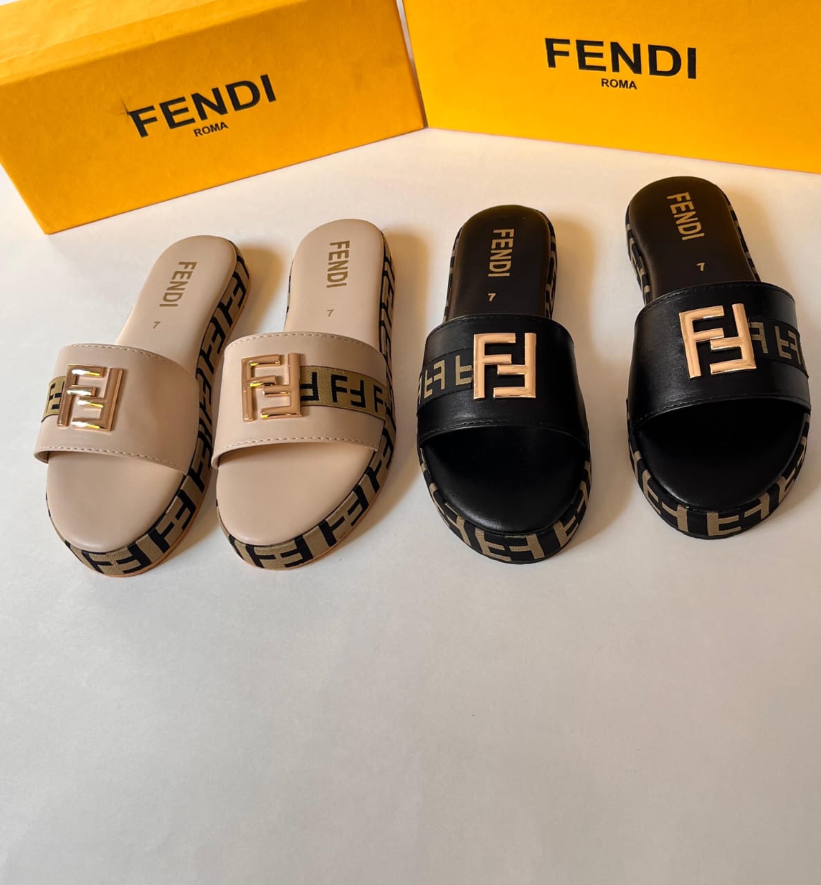FENDI 1 INCH SLIDES SOFT PADDED