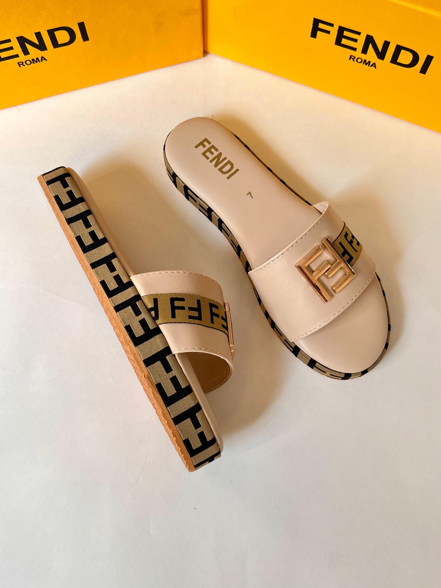 FENDI 1 INCH SLIDES SOFT PADDED