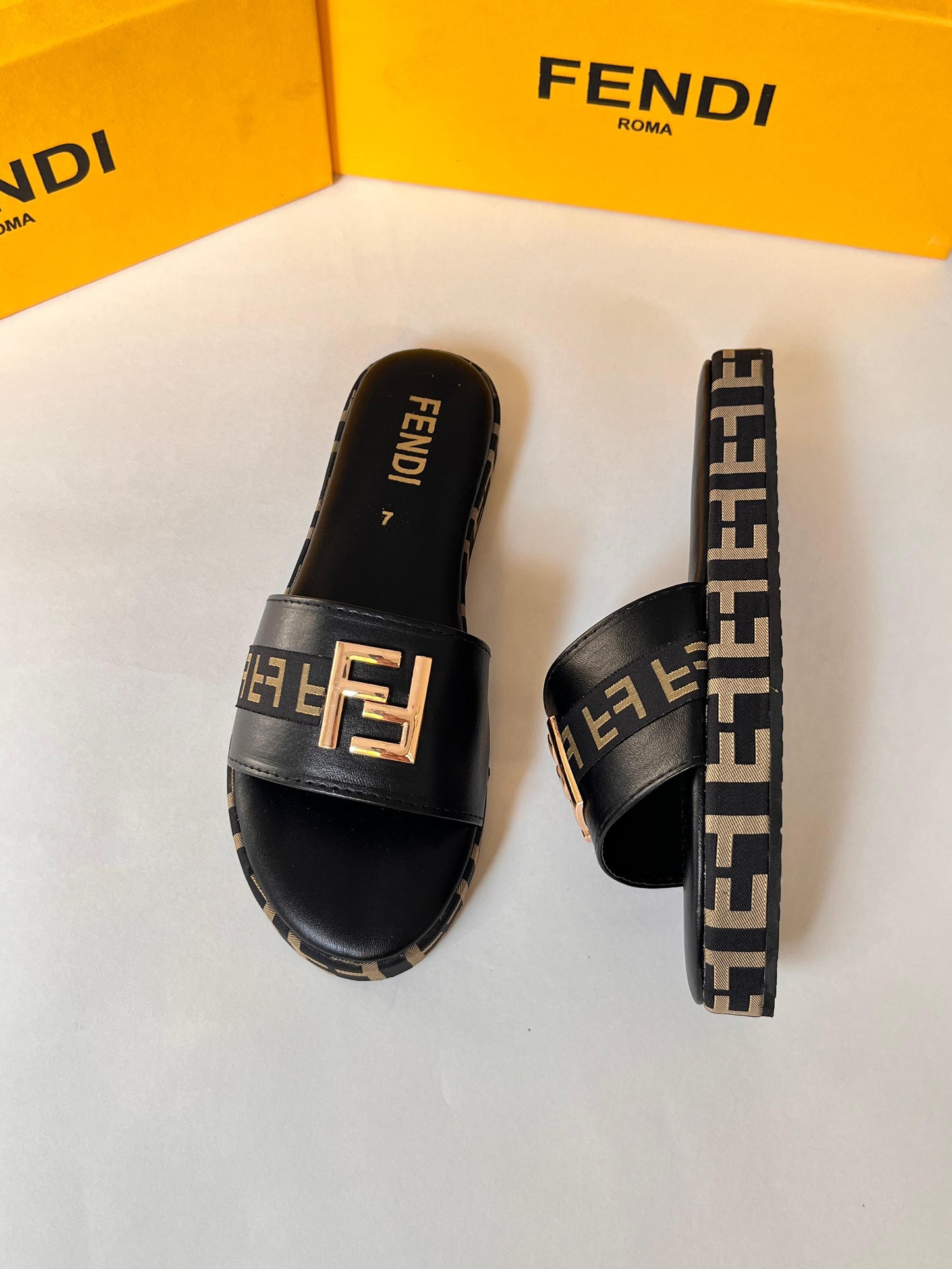 FENDI 1 INCH SLIDES SOFT PADDED
